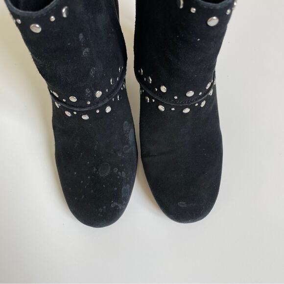 Sam Edelman Black Suede Studded Chandler Bootie Size 4.5 - Picture 3 of 6